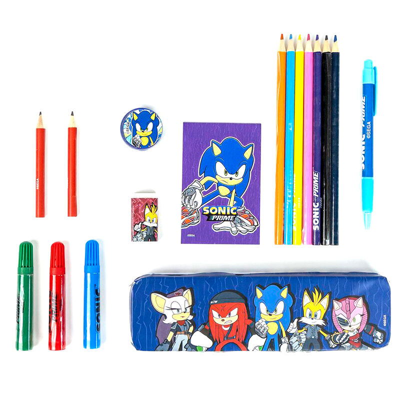 Zestaw kolorowych artykułów piśmienniczych Sonic Prime