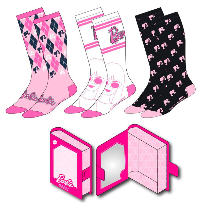 Set of 3 Barbie adult socks