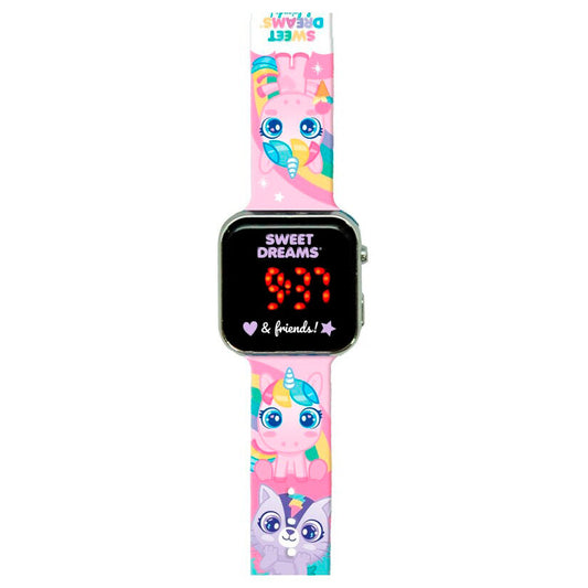 Reloj LED de unicornio "Dulces Sueños"
