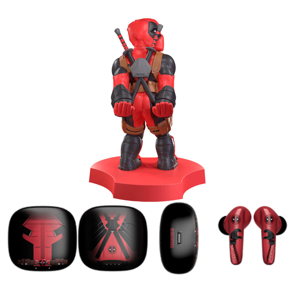 mini cable guy  deadpool marvel wireless headphones