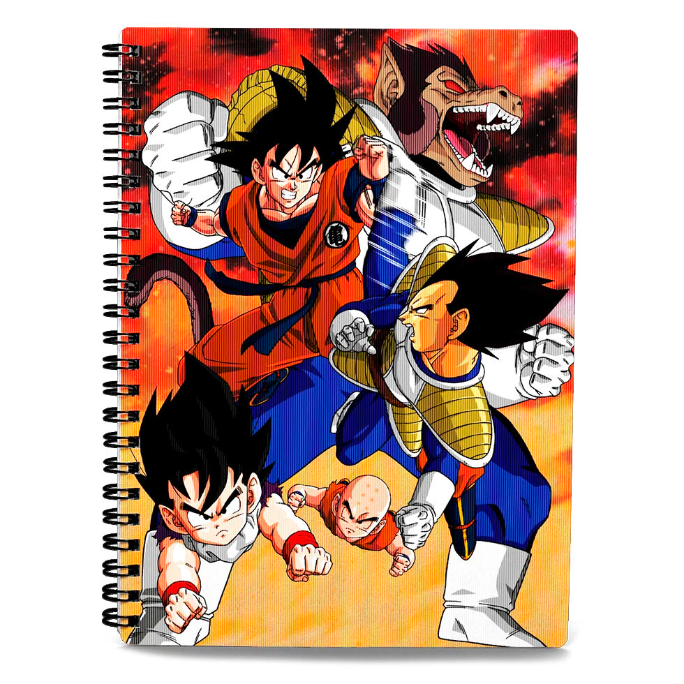 a4 notebook goku vs vegeta dragon ball z