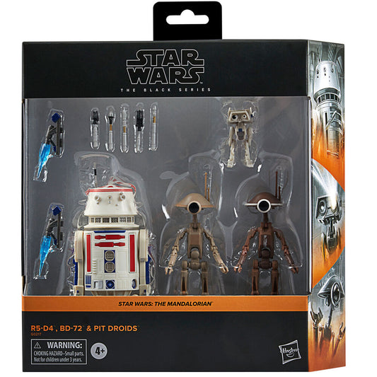blister figures r5 d4 bd 72 & pit droids the mandalorian star wars 15cm