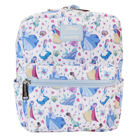 Nylon Rucksack im Manga Stil mit Disney Prinzessinnen Motiv von Loungefly  24 cm