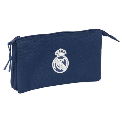 real madrid navy blue triple pencil case