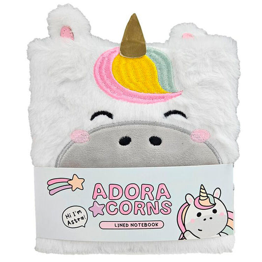 a5 plush unicorn notebook by adoracorns