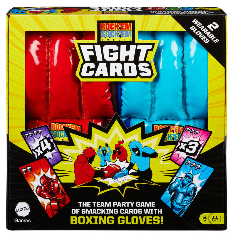 board game rock em sock em robots cards fight