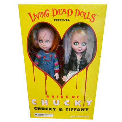 Set di 2 bambole viventi Chucky e Tiffany da 25 cm