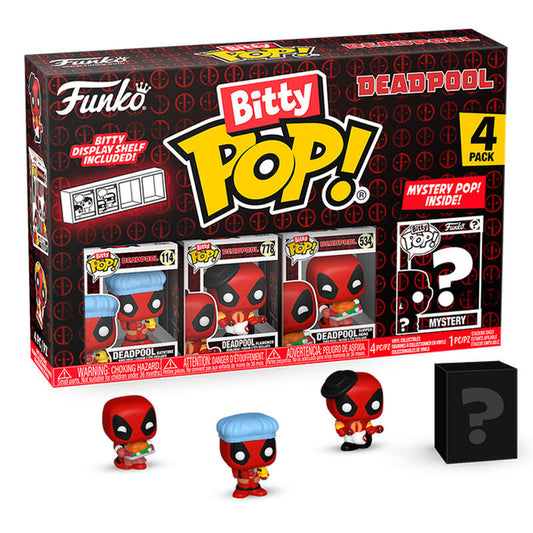 blister 4 figures bitty pop marvel deadpool bathtime
