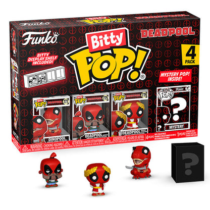 blister 4 figures bitty pop marvel deadpool dinopool