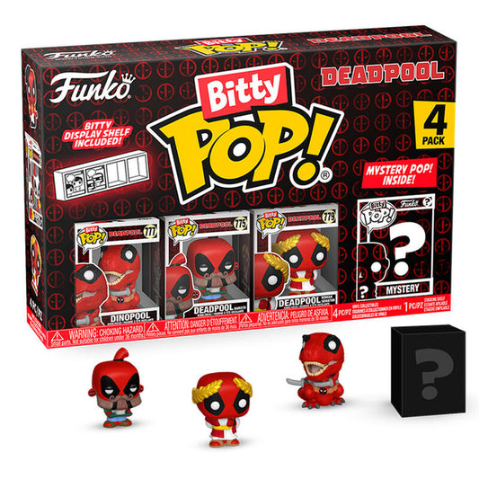 blister 4 figures bitty pop marvel deadpool dinopool