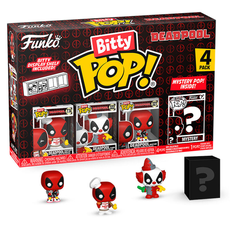 blister 4 figures bitty pop marvel deadpool master