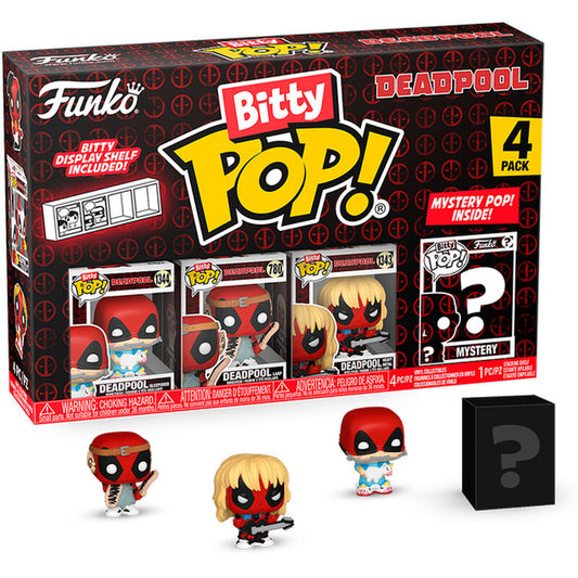 blister 4 figures bitty pop marvel deadpool sleepover