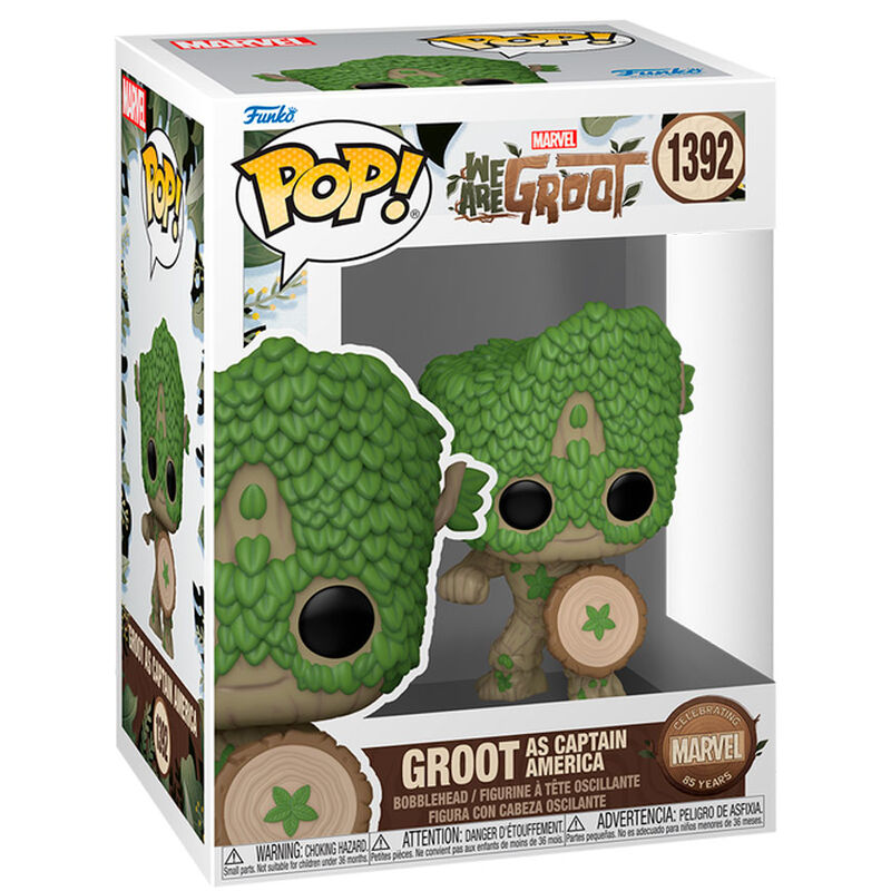 marvel we are groot pop figure  groot as captain america