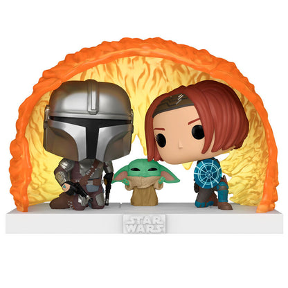 pop moments star wars the mandalorian grogu force barrier figure
