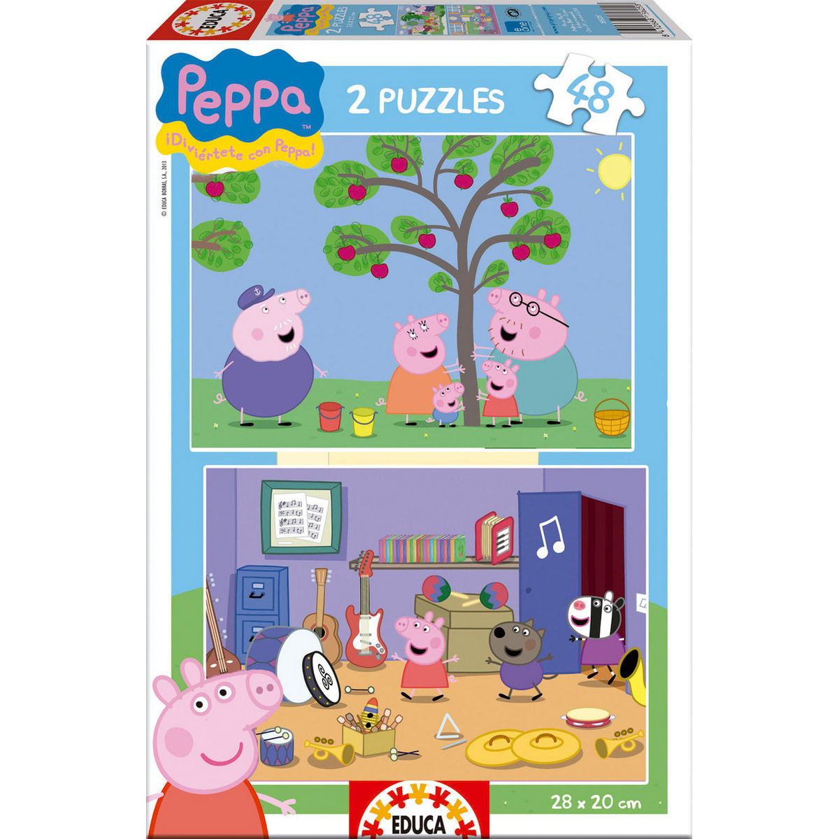 peppa pig puzzle 2x48pcs