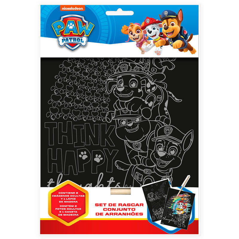 Set di articoli di cancelleria per grattare a tema Paw Patrol