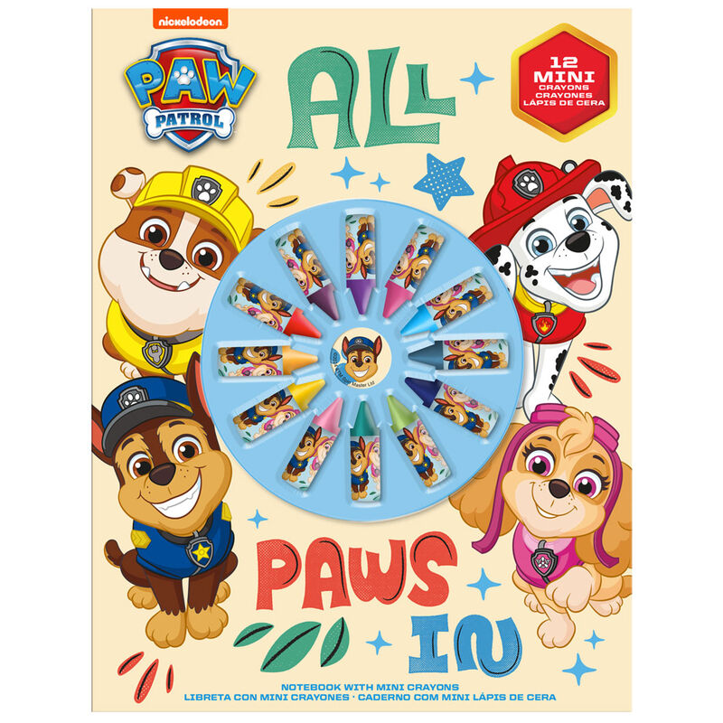 paw patrol notebook and stickers