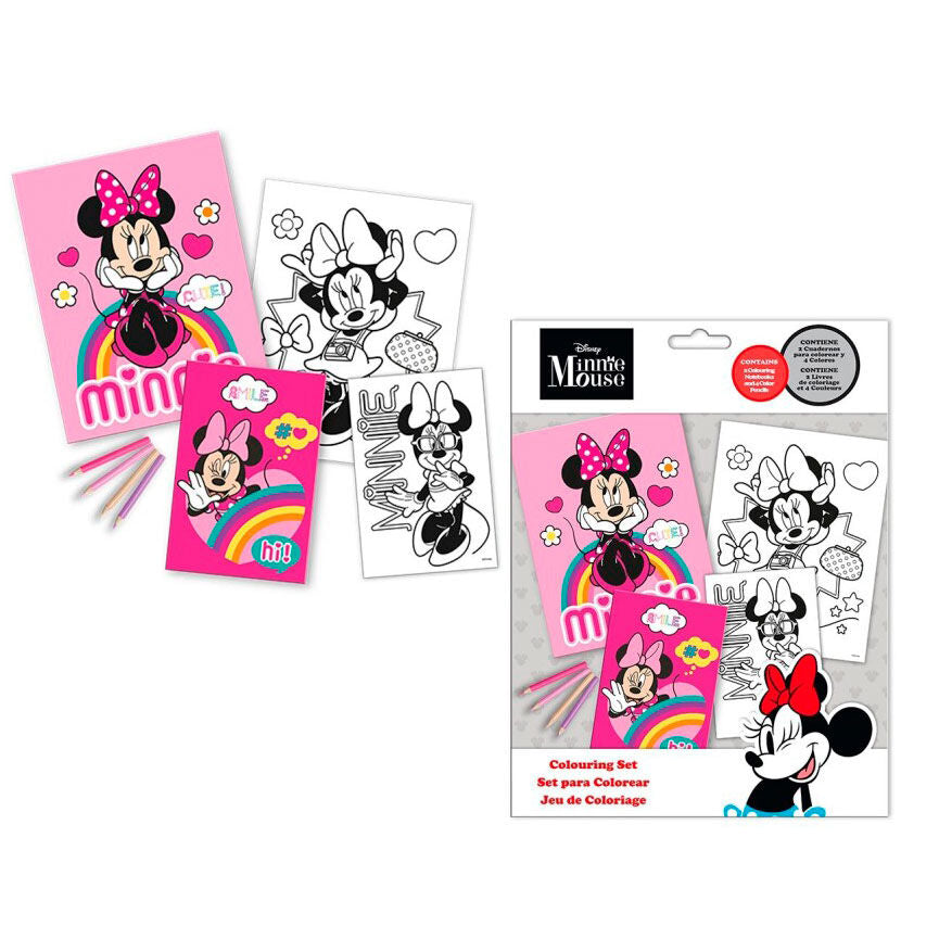 minnie disney coloring set  stickers