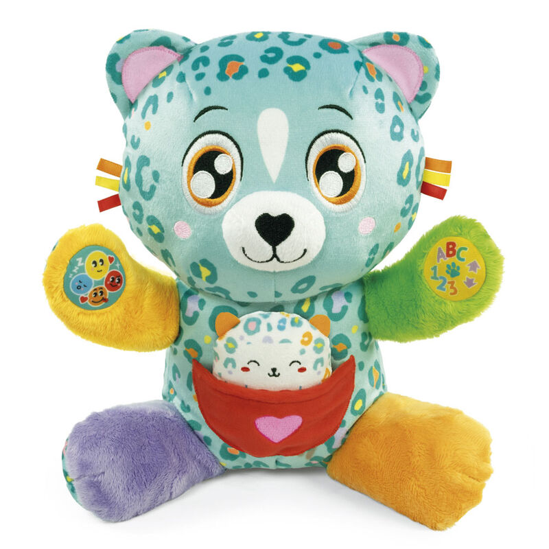 interactive baby leopard plush