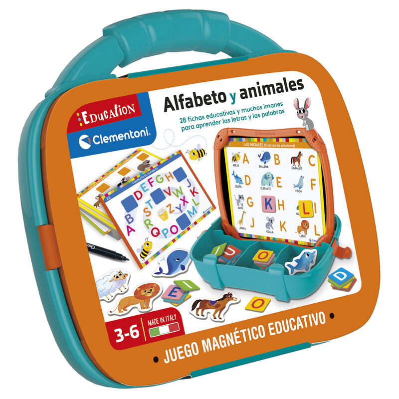 magnetic briefcase with alphabet and animals