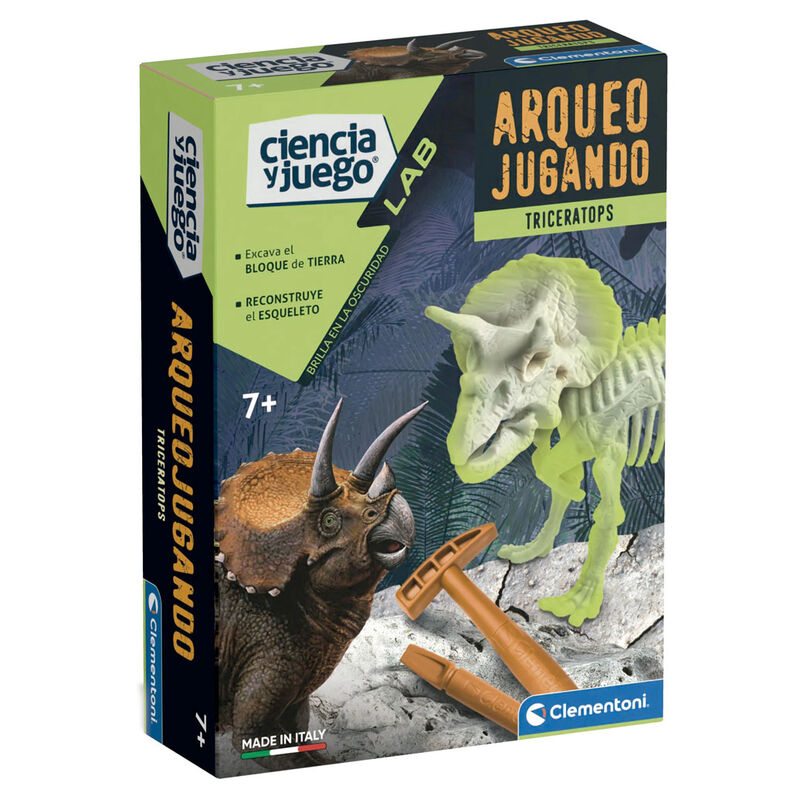 archaeological game playing phosphorescent triceratops