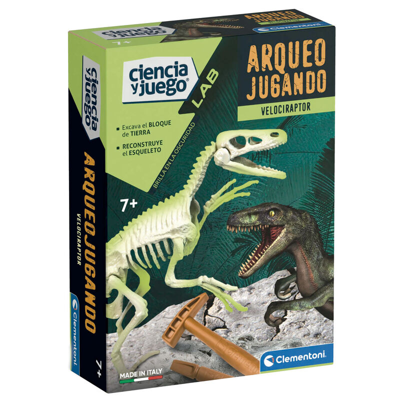 archaeological game playing phosphorescent velociraptor