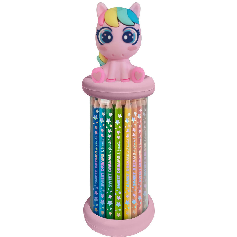 Set mit 12 Sweet Dreams 3D Buntstiften sortiert