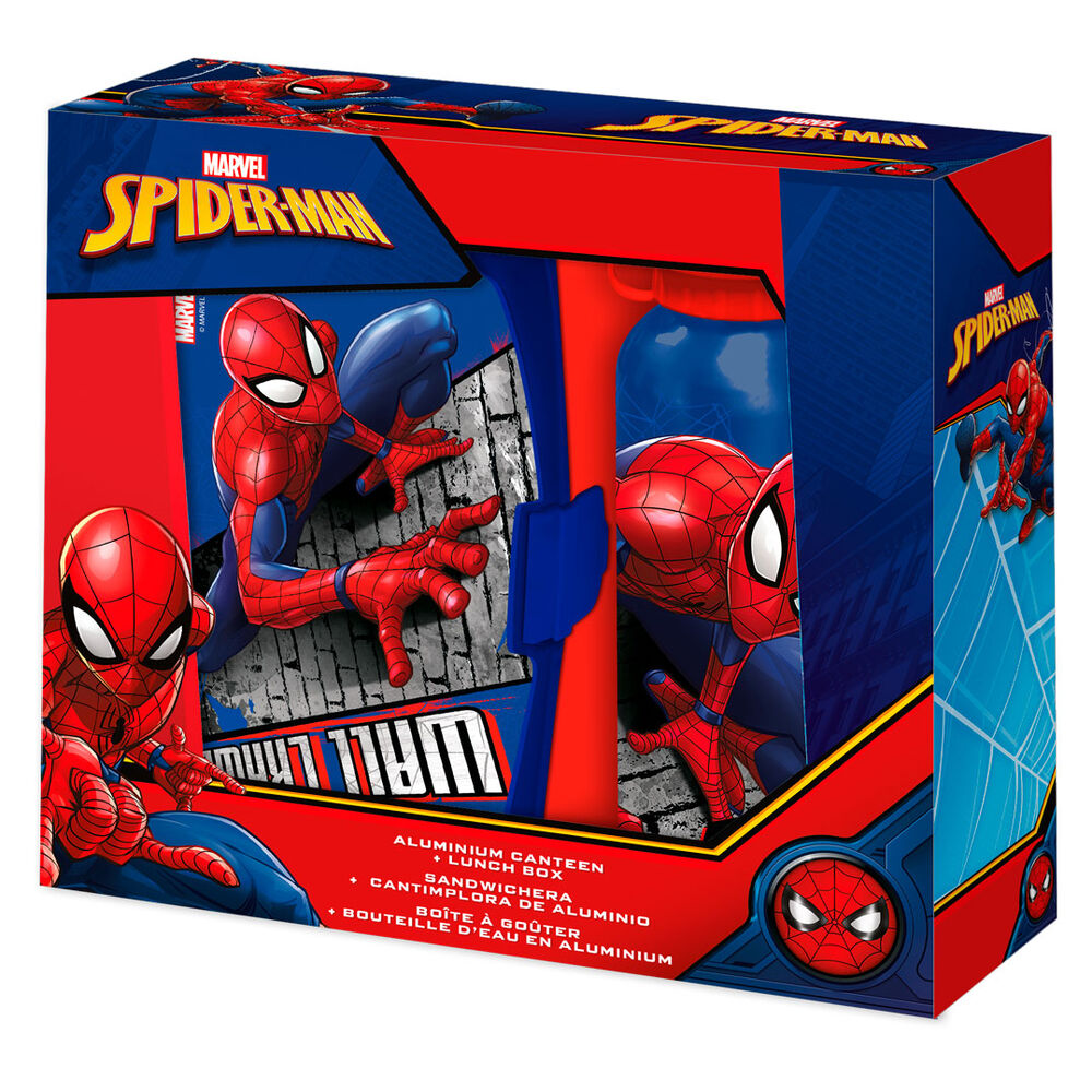 spiderman marvel canteen  sandwich maker set 500ml