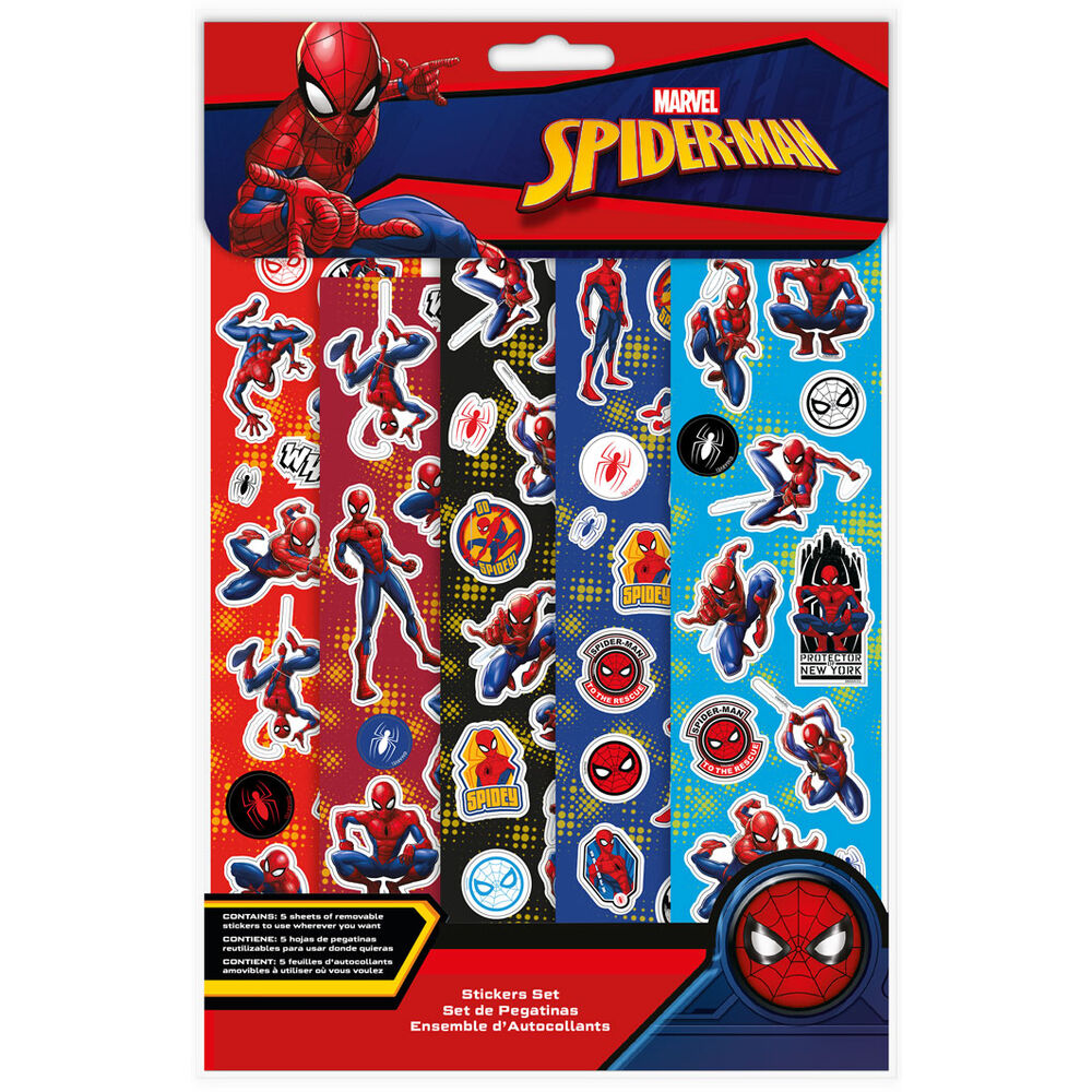 marvel spiderman sticker set
