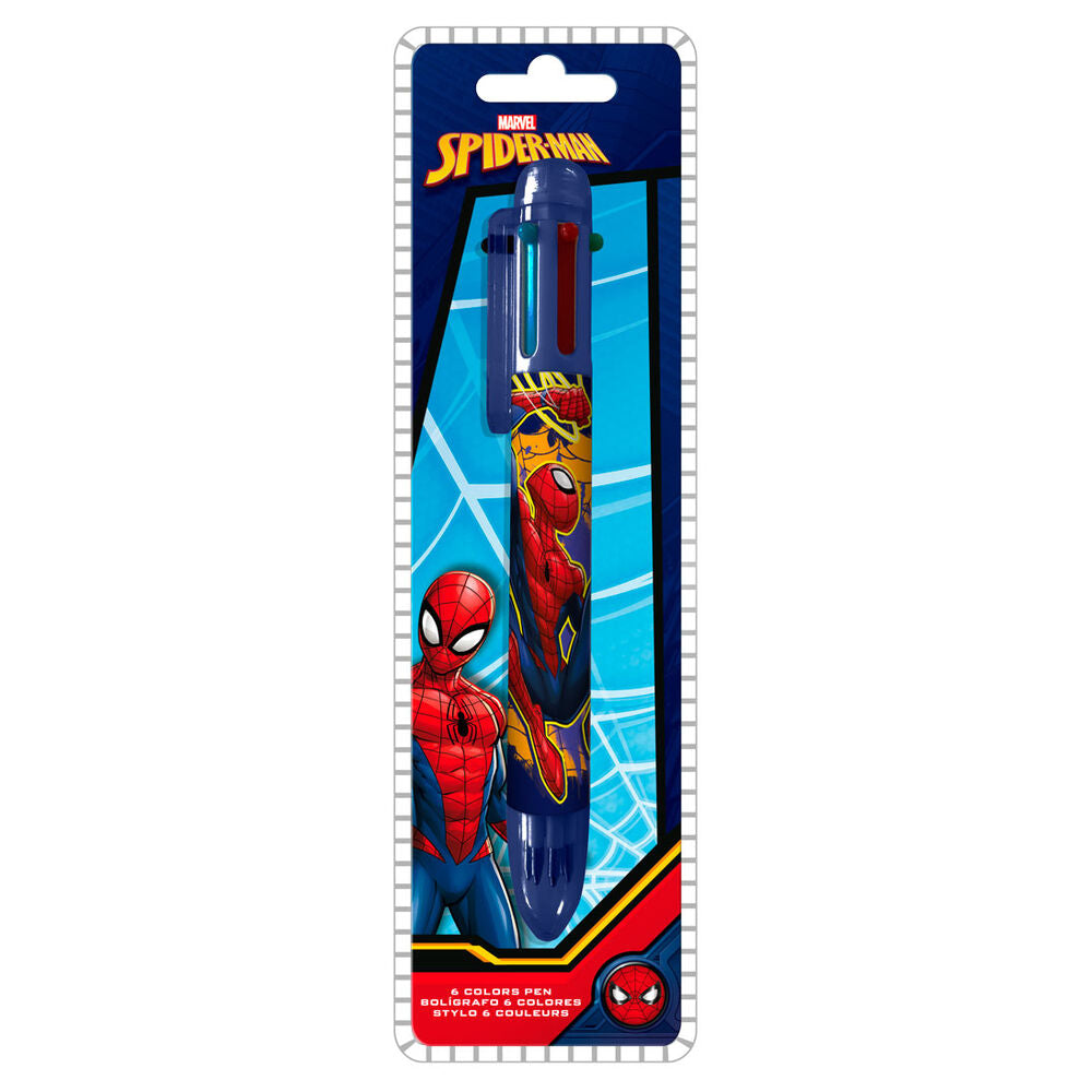 spiderman marvel 6 color pen