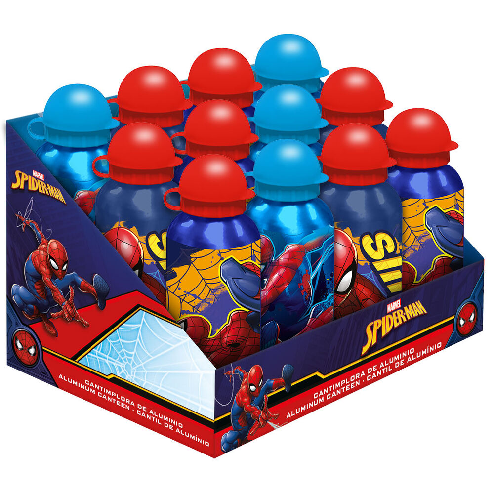 spiderman marvel 500ml aluminum water bottle (assorted)