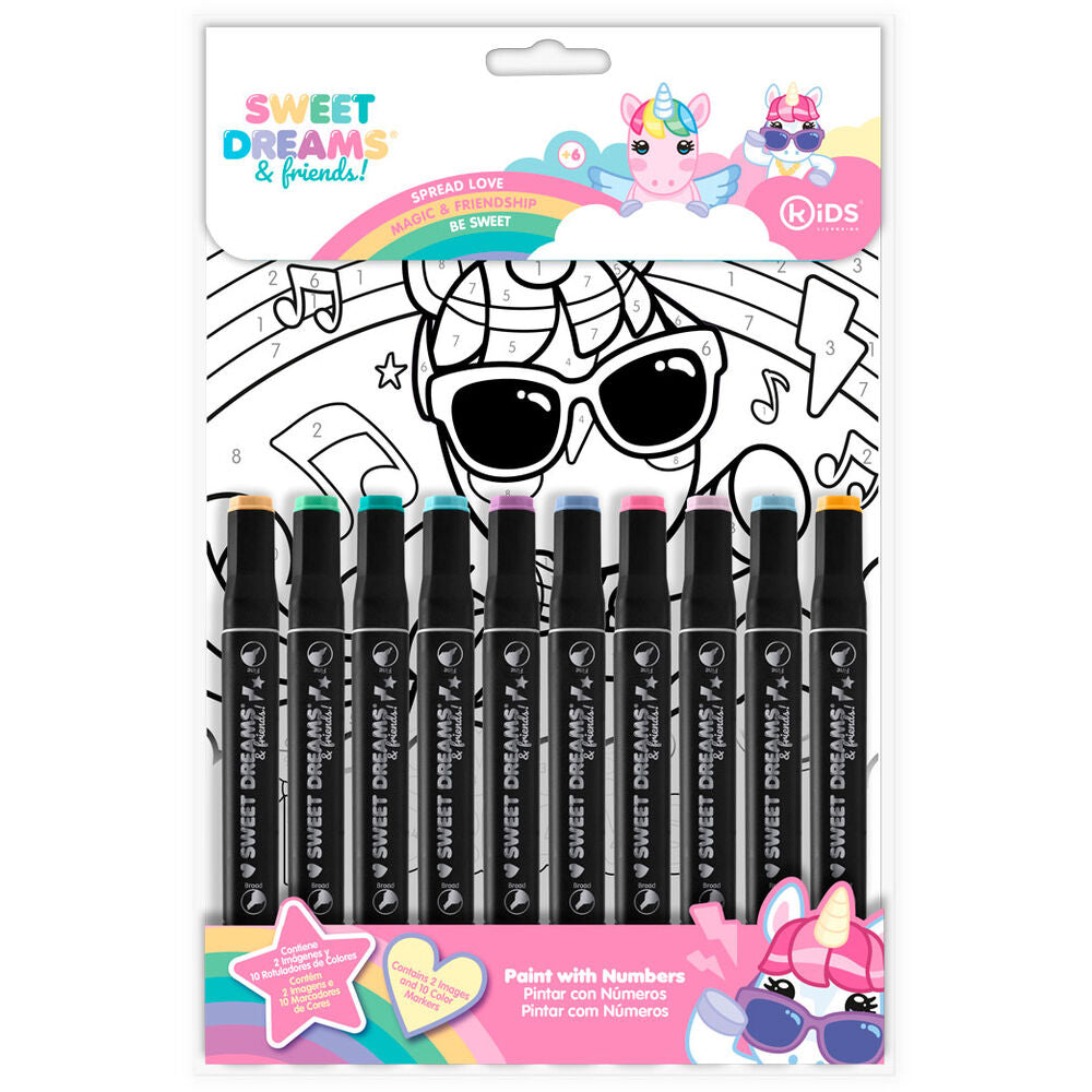 sweet dreams paint by numbers stationery set