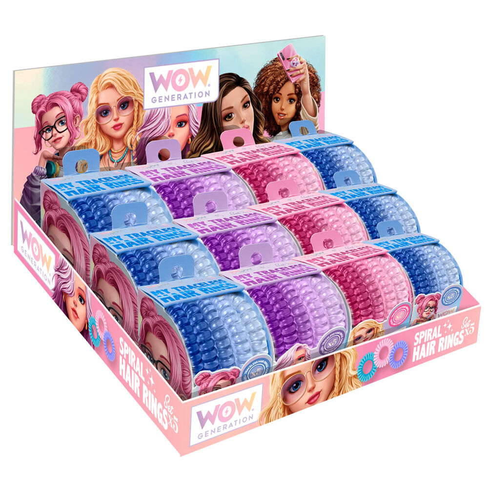 wow generation assorted spiral hair tie set