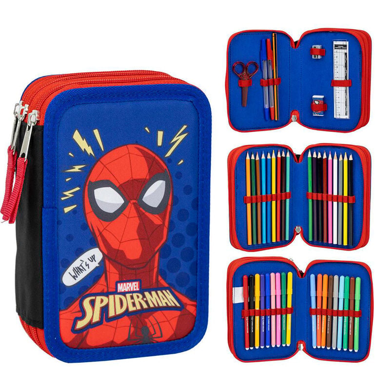 Spiderman Marvel triple pencil case
