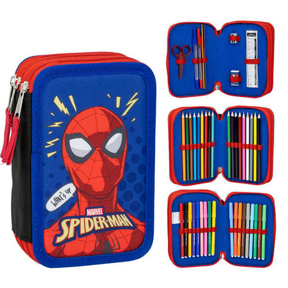 Spiderman Marvel triple pencil case