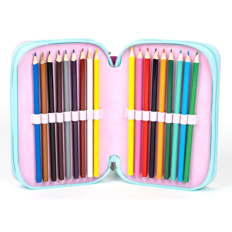 Gabby's Dollhouse Triple Pencil Case