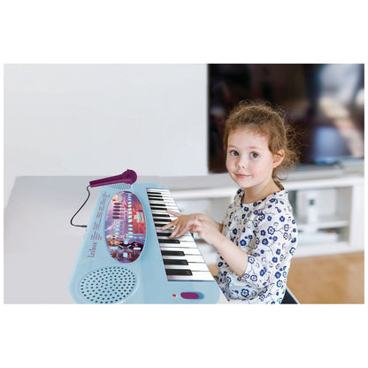 Piano eletrônico Frozen 2 Disney com microfone