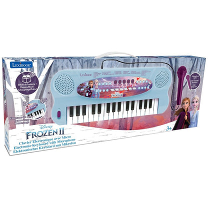 Piano eletrônico Frozen 2 Disney com microfone