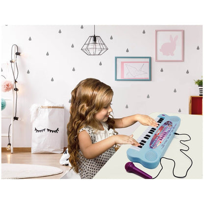Piano eletrônico Frozen 2 Disney com microfone
