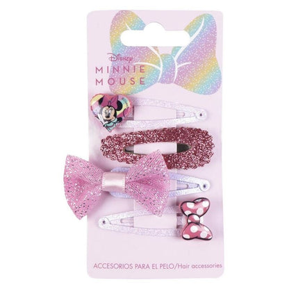 Blister pack of 4 Minnie Mouse Disney hair clips