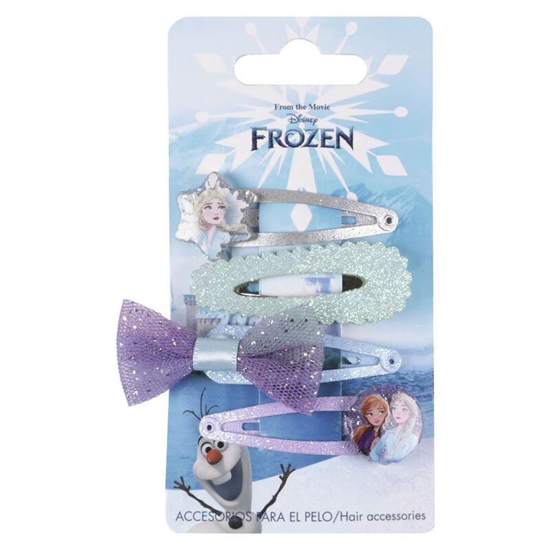 blister pack of 3 disney frozen hair clips