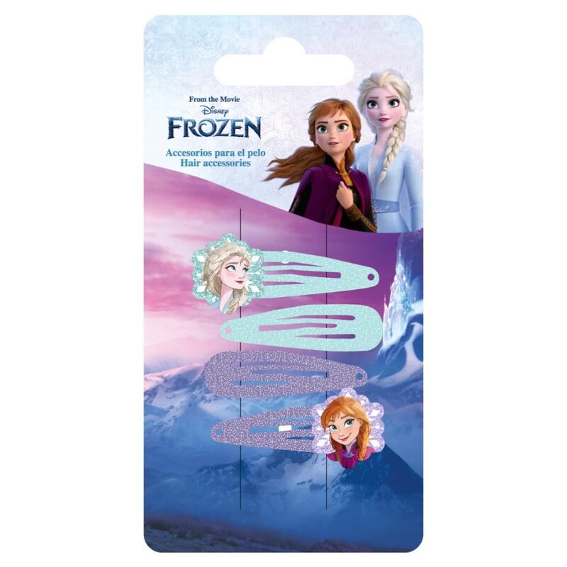 blister pack of 4 disney frozen hair clips