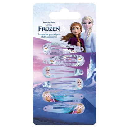 Blister pack of 6 Frozen Disney hair clips