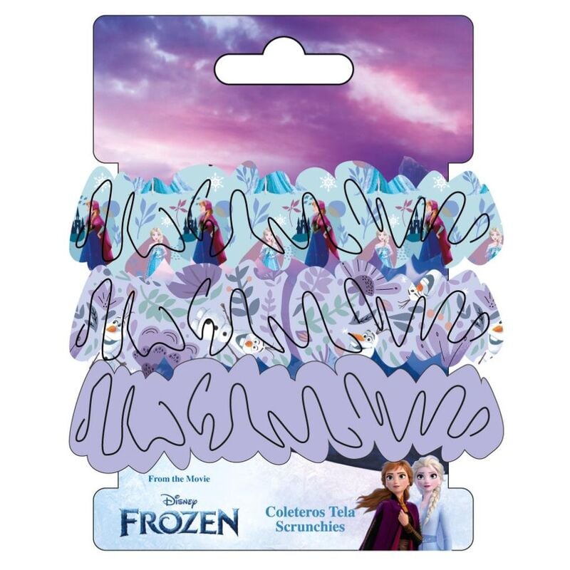 Blister of 3 Frozen Disney scrunchies