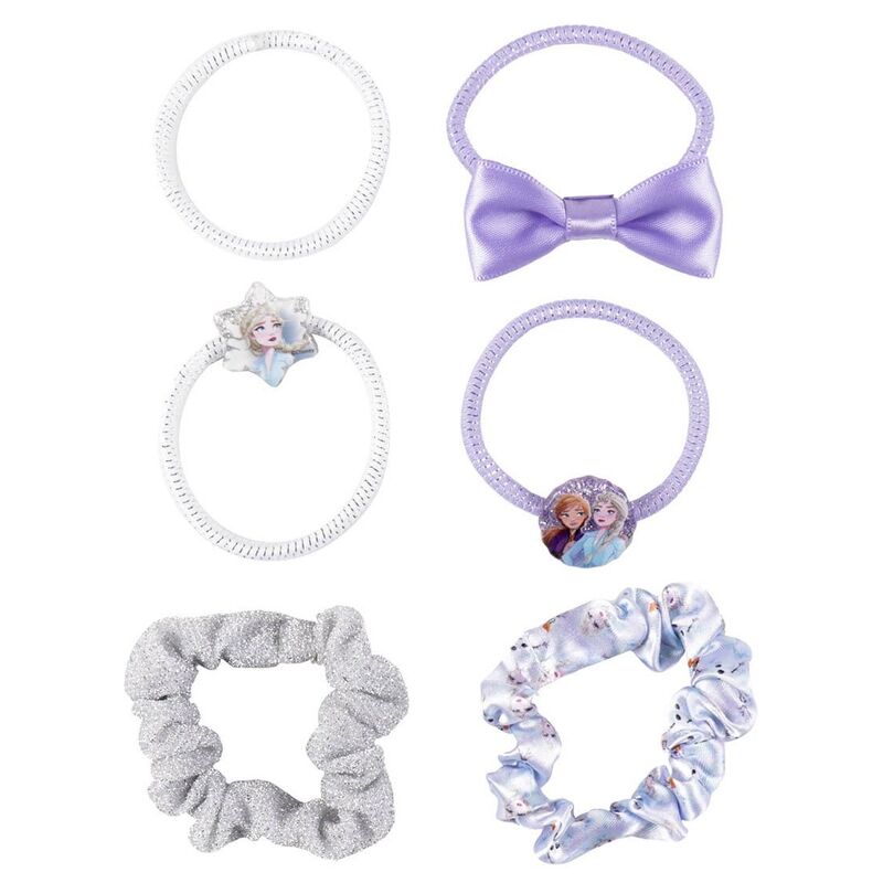 Blister of 6 Frozen Disney scrunchies