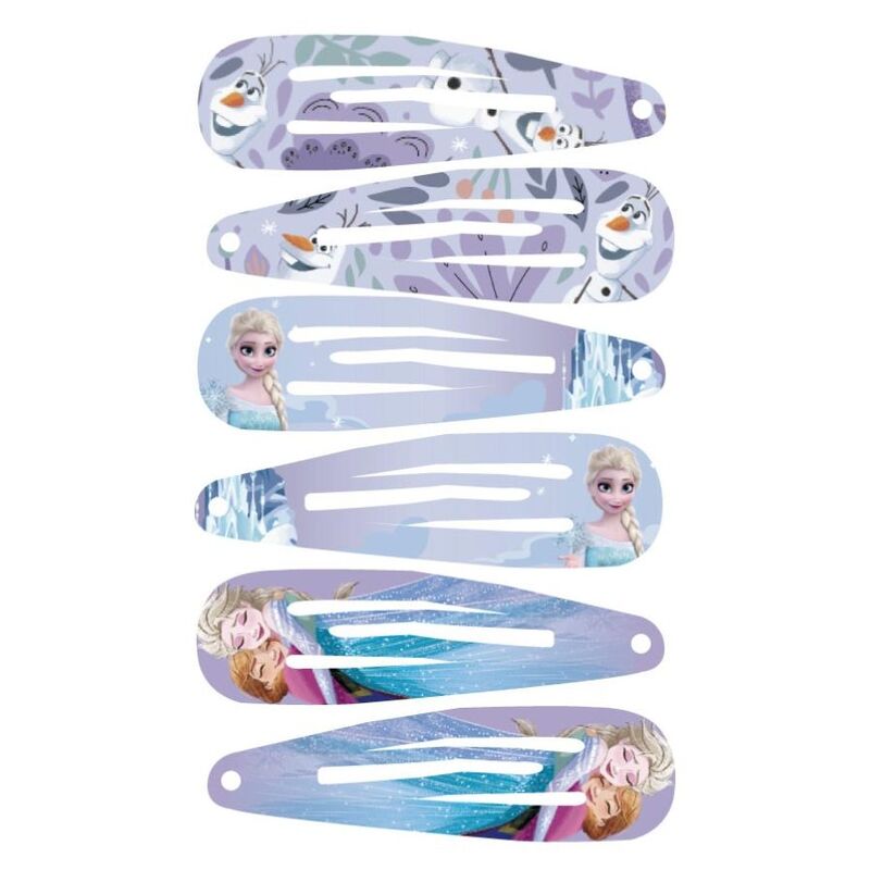Blister pack of 6 Frozen Disney hair clips