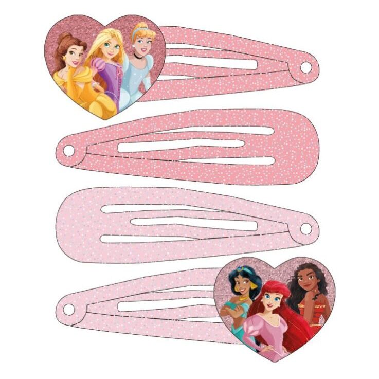 Blister pack of 4 Disney Princess hair clips