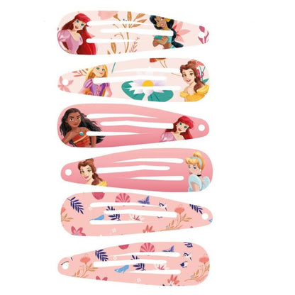 Blister pack of 6 Disney Princess hair clips