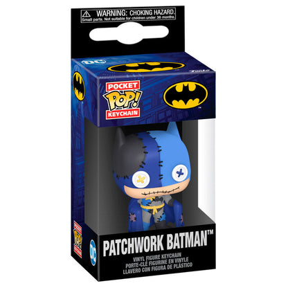 pocket pop dc comics patchwork batman keychain
