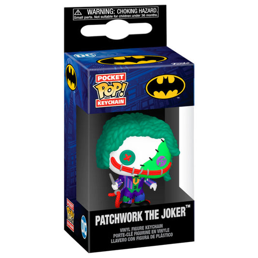pocket pop dc comics patchwork joker keychain